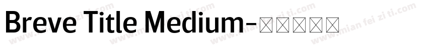 Breve Title Medium字体转换